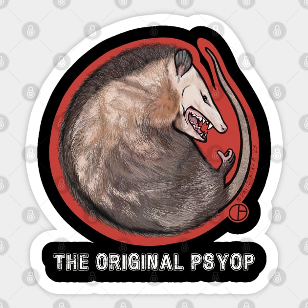 The Original PsyOp Sticker by Art from the Blue Room